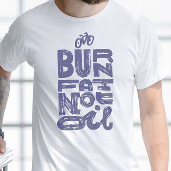 Personalised Burn Fat Cycling T Shirt Gift For Men, 2 of 3