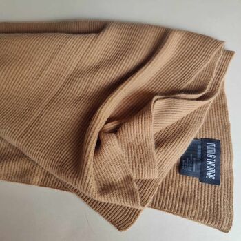Unisex Pure Cashmere Rib Scarf Gift Boxed, 6 of 10