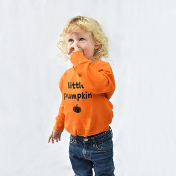 'Little Pumpkin' Halloween Children's Sweatshirt Jumper, 2 of 6