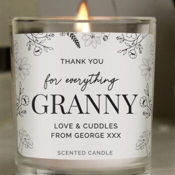 Personalised Floral Scented Jar Candle, 2 of 4