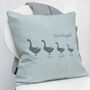 Personalised Gaggle Of Geese Family Cushion, thumbnail 1 of 5
