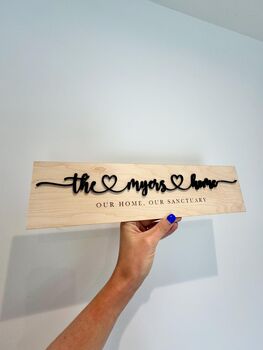 3D Personalised Wooden Name Sign, 4 of 6