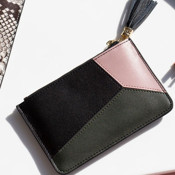 Colour Block Design Genuine Leather Wallet Purse, 2 of 9