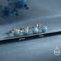 Sterling Silver Turquoise Stud Earrings, 3mm Or 4mm, Blue Or Green Turquoise Gemstone, thumbnail 2 of 12