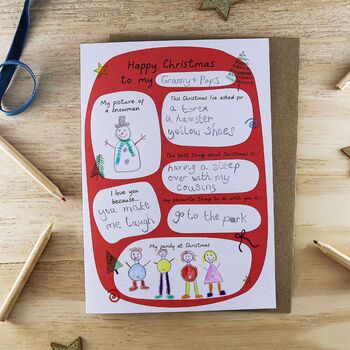 Diy Personalisable Keepsake Christmas Card From Kids, 2 of 9