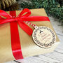 Personalised Circle Wreath Christmas Gift Tag, thumbnail 1 of 5