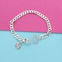Personalised Open Cross Curb Chain Bracelet, thumbnail 2 of 3
