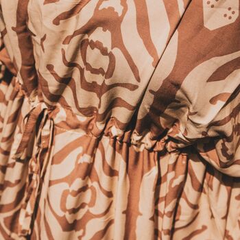 Cream Mix Three Quarter Sleeve Viscose Summer Kaftan, 4 of 4