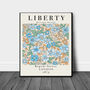Liberty Retro Blue Art Print, thumbnail 4 of 6