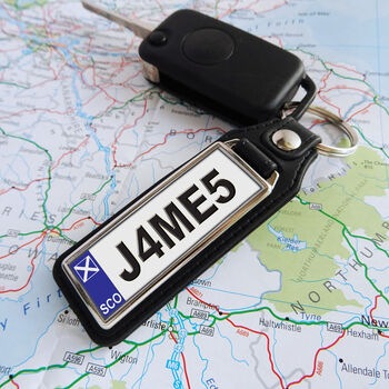 Personalised Number Plate Key Ring, 2 of 9
