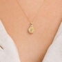 Yellow Gold Plated October Marigold Birth Flower Necklace, thumbnail 1 of 11