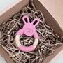 Silicone And Beech Wood Bunny Teether, thumbnail 6 of 7
