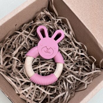 Silicone And Beech Wood Bunny Teether, 6 of 7
