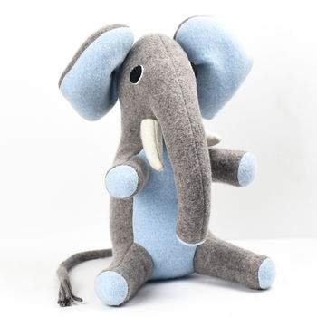 Personalised Elephant Soft Toy With Embroidered Name, 6 of 9