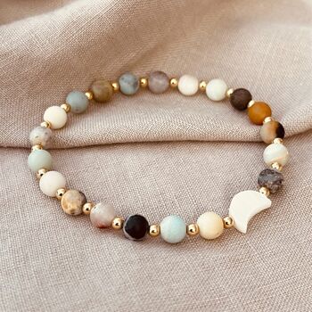 Moon And Stars Amazonite Bracelet, 3 of 8