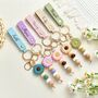 Personalized Flower Beaded Name Keychain For Her, thumbnail 1 of 6