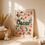 Personalised Woodland Name Print | Storybook Forest Animal Nursery Decor | Baby Keepsake Gift, thumbnail 2 of 10
