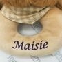 Brown Bunny Personalised Rattle, From Birth, Gift Boxed, thumbnail 3 of 6