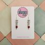 Syringe Glitter Resin Earrings / Alternative Style Jewellery / Gift For Nurses And Doctors Shimmering Medical Jewellery, thumbnail 2 of 7