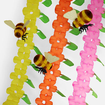 Flower Garland Paper Decoration Bright Yellow, 2 of 2