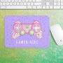 Personalised Kawaii Girl Gamer Mouse Mat, thumbnail 1 of 4