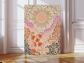 Celestrial Sun Landscape Set Of Two Art Prints, 4 of 4