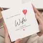 Personalised Heart Balloon Anniversary Card For Wife, thumbnail 1 of 7