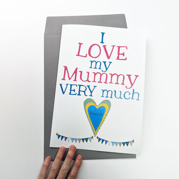 Personalised Mummy's Heart Big Card, 5 of 5