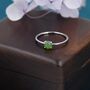 Sterling Silver Genuine Green Jade Ring, thumbnail 4 of 11