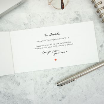 Personalised Date Night Cheques, 3 of 12