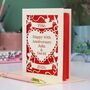 Personalised Papercut Ruby Wedding Anniversary Card, thumbnail 1 of 4