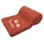 Personalised Embroidered Waffle Pet Dog Blanket, thumbnail 3 of 9