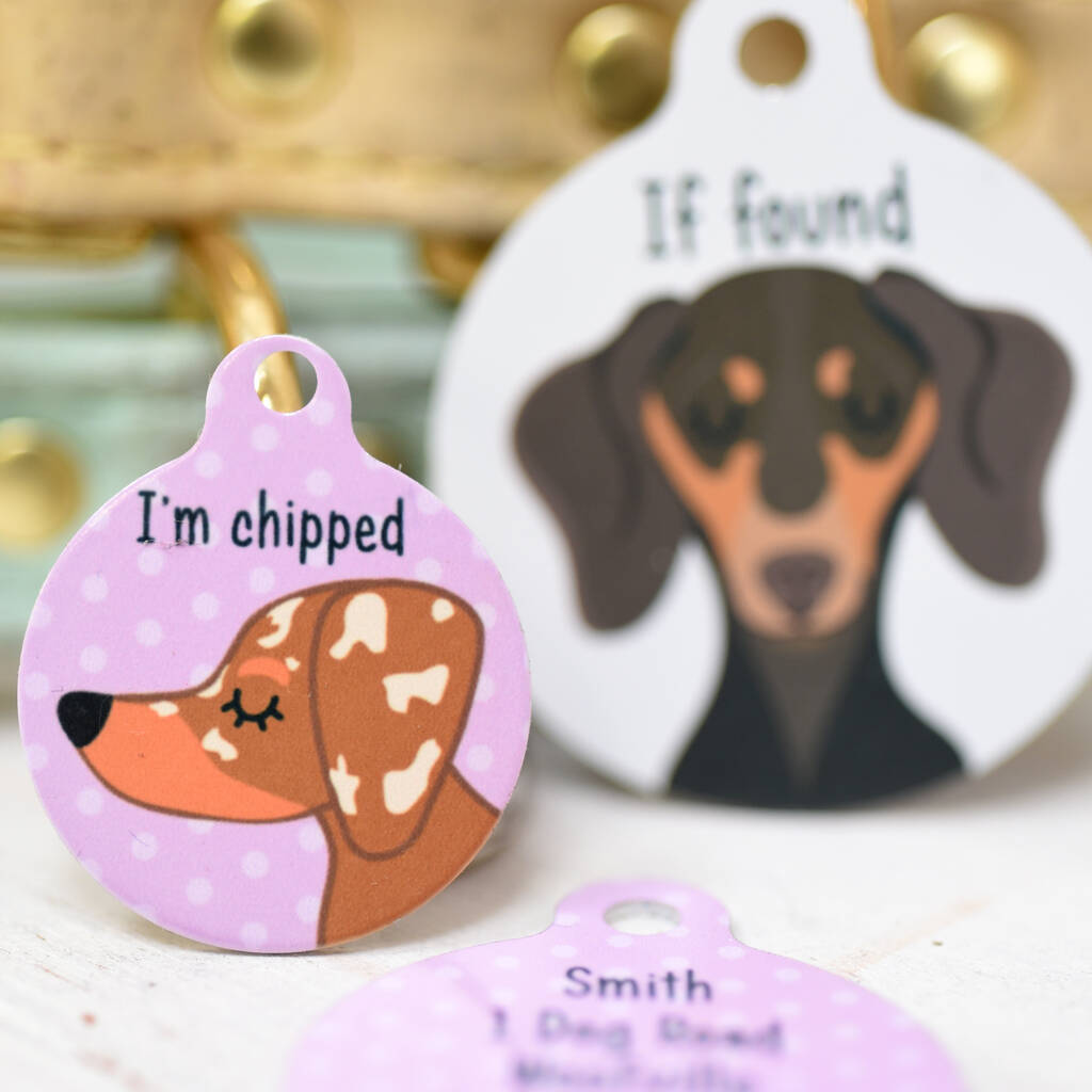 Dachshund Dog Name Id Tag Personalised By Hoobynoo Notonthehighstreet Com