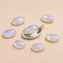 Personalised Sterling Silver Rainbow Moonstone Gemstone Photo Locket Necklace, thumbnail 3 of 6