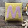 Handmade Soft Knitted Personalised Letter Cushion, thumbnail 6 of 10