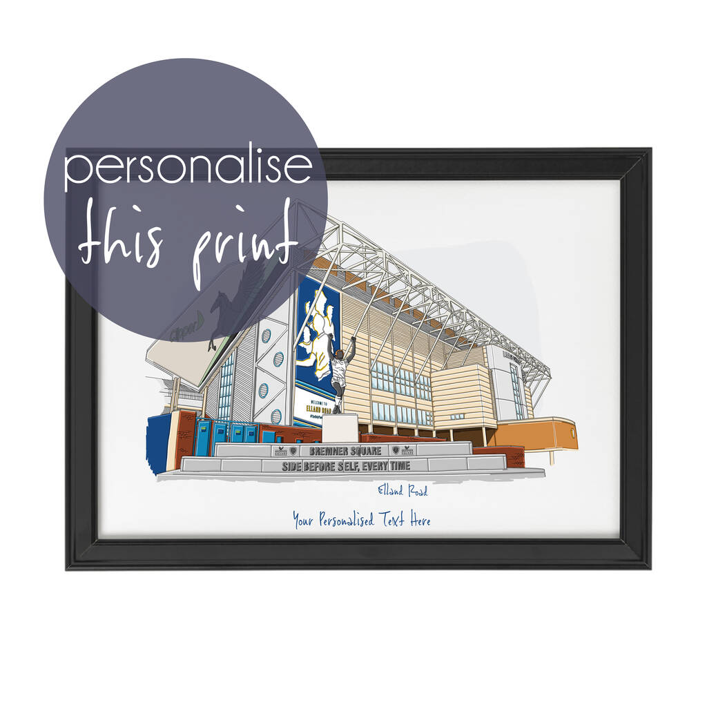 Personalised Leeds Stadium Print, Football Gift, 1 of 6
