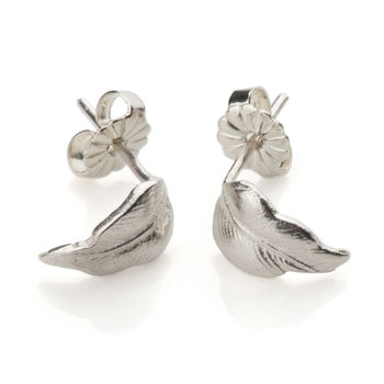 Silver Feather Earrings, 2 of 3