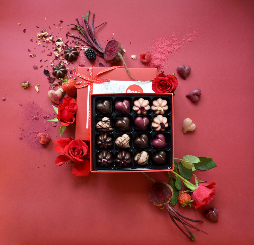 Nono Cocoa Hearts And Roses Vegan Chocolate Gift Box By Functional Food ...