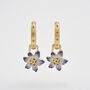 Gold Nightshade Huggie Earrings, thumbnail 1 of 8