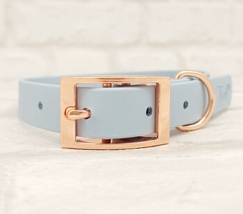 Waterproof Dog Collar And Lead Set Pastel Blue, 2 of 3