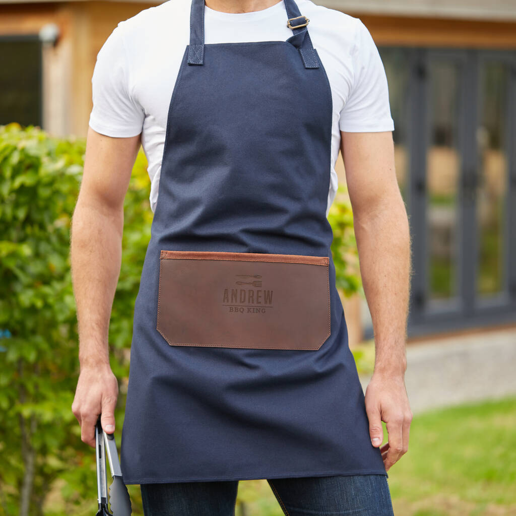 Personalised BBQ Apron For Dad Or Grandad, 1 of 8