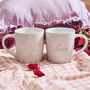Set Of Two Couples Stoneware Valentine's Day Mugs, thumbnail 1 of 5