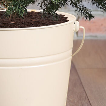 Personalised Ivory Christmas Tree Bucket Planter, 4 of 4