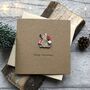 Personalised Wooden Mouse Happy Christmas Card, thumbnail 1 of 3