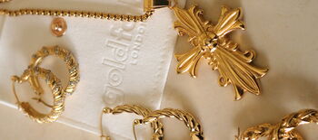 18 K Gold Heart Hoop Earrings, 5 of 10