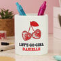 Personalised Cherry Make Up Brush Holder, thumbnail 3 of 4