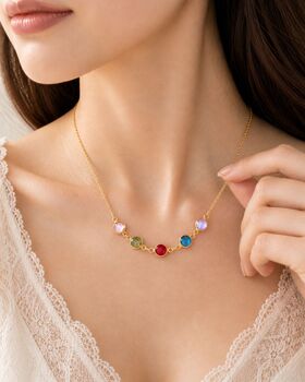 Personalised Create Your Own Family Birthstones Necklace, 2 of 12