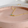 Tiny Turquoise Triangle Necklace, thumbnail 6 of 7