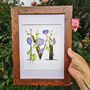 M Is For Morning Glory Illuminated Botanical Print, thumbnail 4 of 6