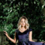 Navy Satin Hi Low And Sparkle Occasion Dress, thumbnail 7 of 9